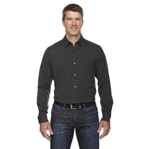 North End Men's Melange Performance Shirt-Dark Heather Gray